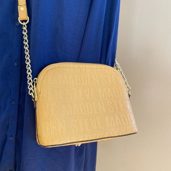 Steve Madden Mustard Dome Stamped Purse, Crossbody - Picture 4 of 9